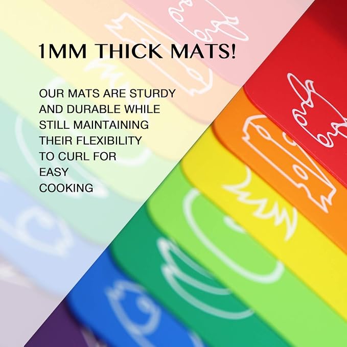 Cutting Board Mats Flexible Plastic Colored Mats - Image 5