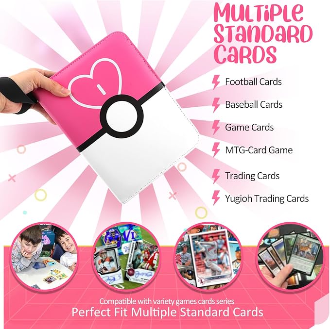 Card Binder 4 Pocket, Trading Card Holder Fits 400 Cards - Image 6