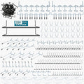 286PCS Pegboard Accessories Organizer Kit, Including pegboard Box Organizing Various Tools, 1/8 and 1/4 inch Pegboard Hooks Assortment for Hanging Storage,Garage Wall (286-Transparent Box)
