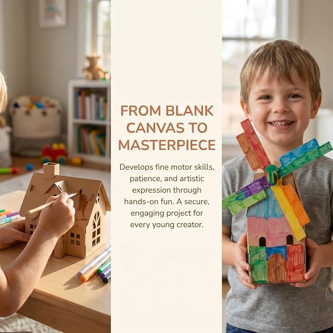WRITWAA DIY Paper House Kit for Kids - Image 5