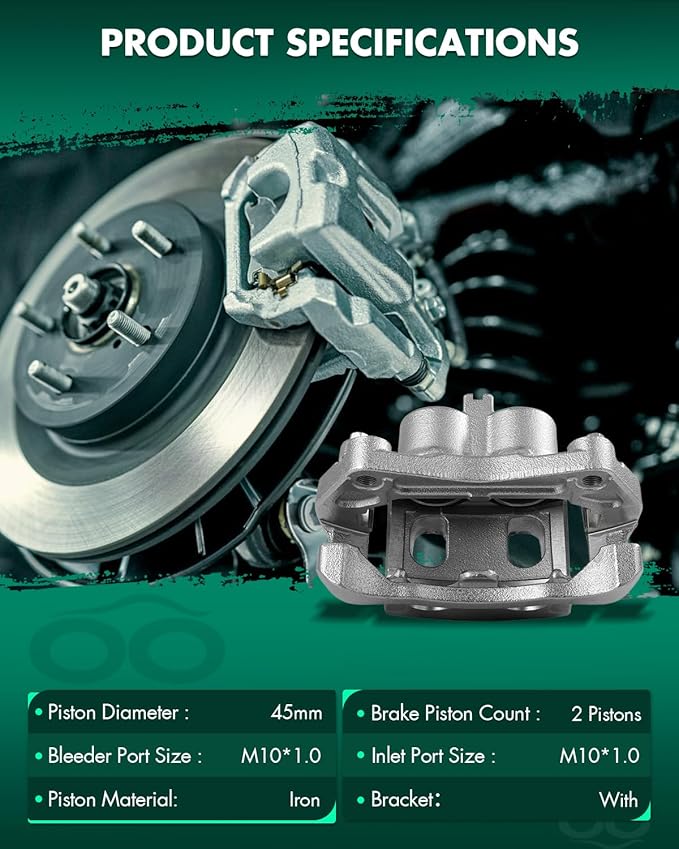 SCITOO 19B7100 Front Left Disc Brake Caliper Assembly w/Bracket For INFINITI For JX35 2013,For INFINITI For QX60 2014-2020,For Nissan For Murano 2015-2022,For Nissan For Pathfinder 2013-2020