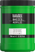 Liquitex BASICS Acrylic Paint, 946ml Jar, Light Green Permanent by Liquitex