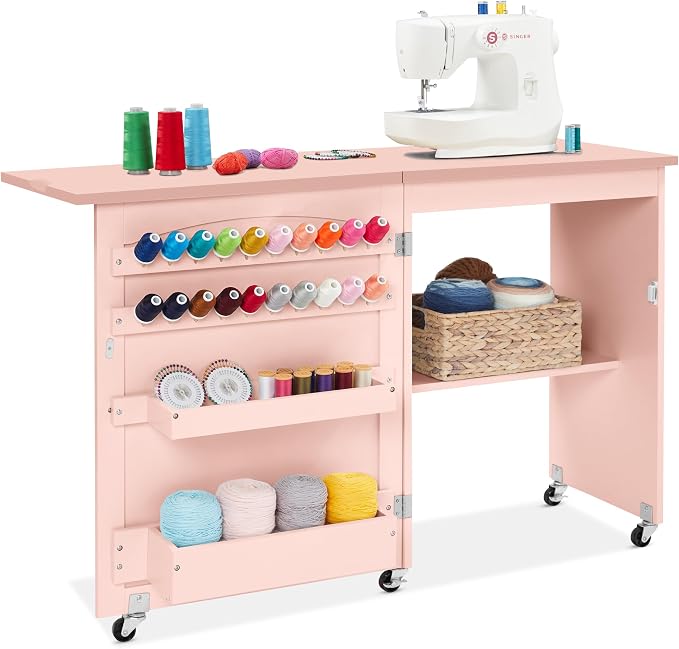 Best Choice Products Folding Sewing Table Multipurpose Craft Station & Side Desk by Unknown