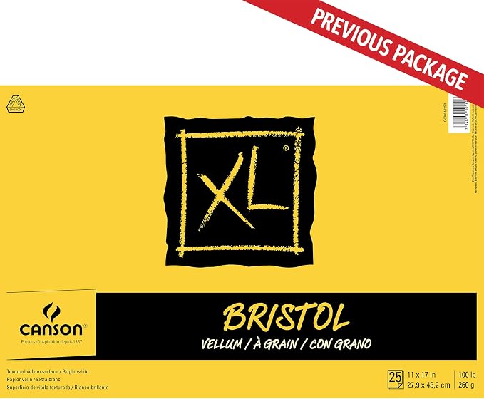 Canson XL Series Bristol Paper, Foldover Pad, 11x17 inches, 25 Sheets - Image 2