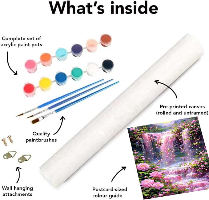 Mrnsiet Paint by Numbers Kit for Adults Beginners, Waterfall Landscape Adult - Image 6