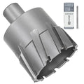 KEENTECH Carbide-Tipped Annular Cutter, 2-1/8" Diameter x 1-3/8" Depth, 3/4" Weldon Shank (2 Flat), High Speed Cutting TCT Mag Drill Bit with Pilot Pin for Harder Material, Stainless Steel, Cast Iron