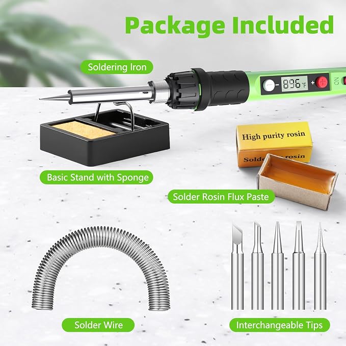 Soldering Iron Kit, 80W 110V LCD Digital Solder Iron Pen - Image 5