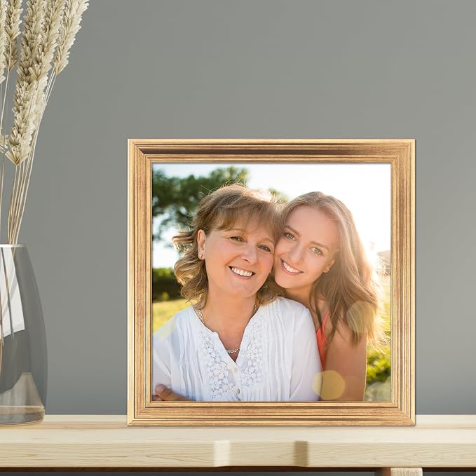 Lawrence Frames 536210 10x10 Sutter Burnished Gold Picture Frame - Image 2