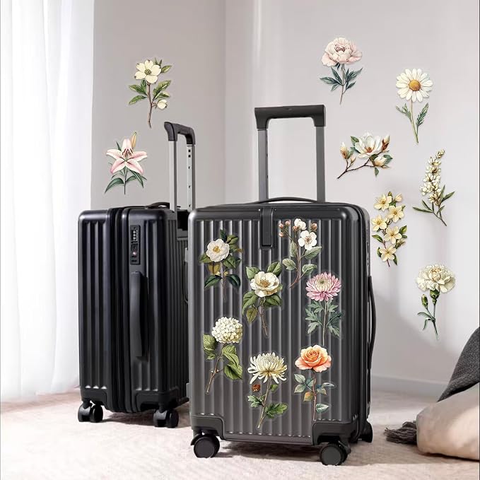 50Pcs White Flower Stickers Transparent Aesthetic Flowers Stickers - Image 4