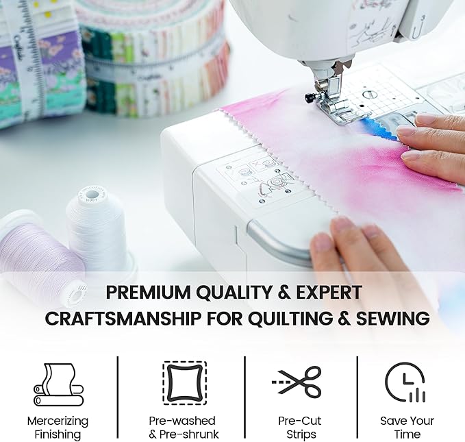 Craftido-20 Options-100% Cotton Jelly Roll Fabric Precut Strips - Image 7