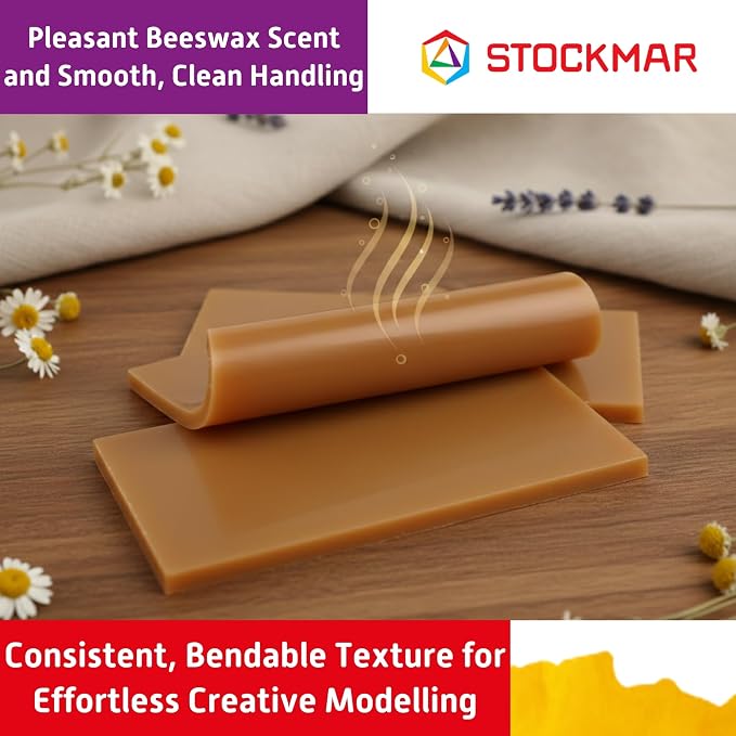 Stockmar Modelling Beeswax Sheets – 3 Sheets of Natural Color - Image 2