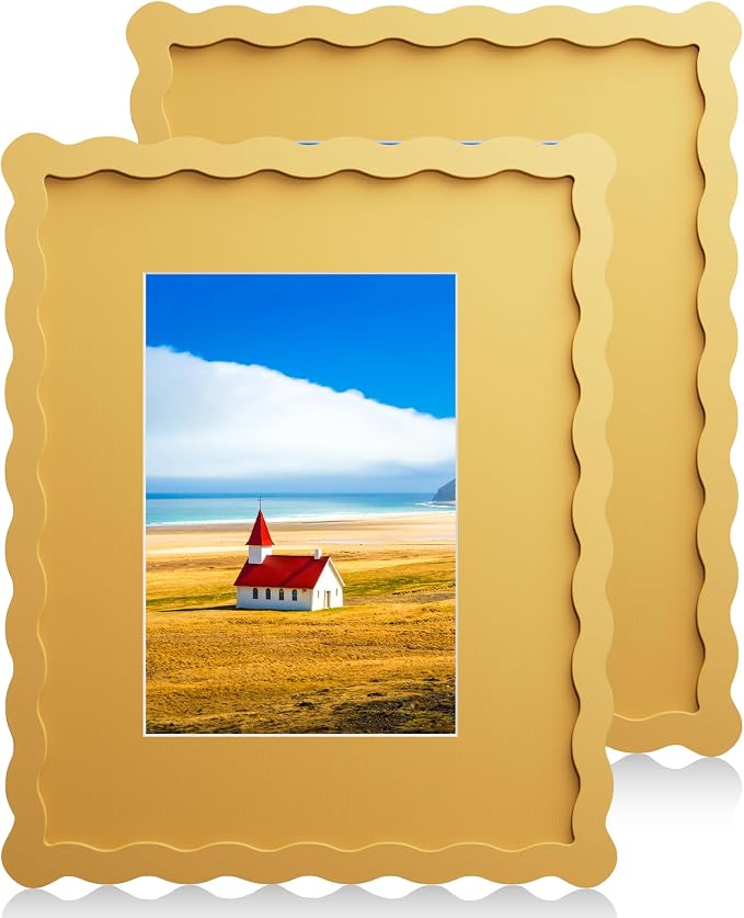8X10 Wavy Picture Frame With Mat by Unknown
