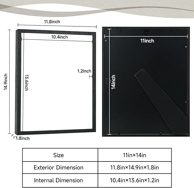 11×14 Shadow Box Frame Display Case - Image 2