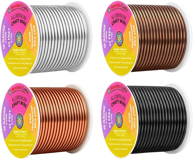 Mandala Crafts 10 Gauge Anodized Aluminum Craft Wire by MandalaCrafts