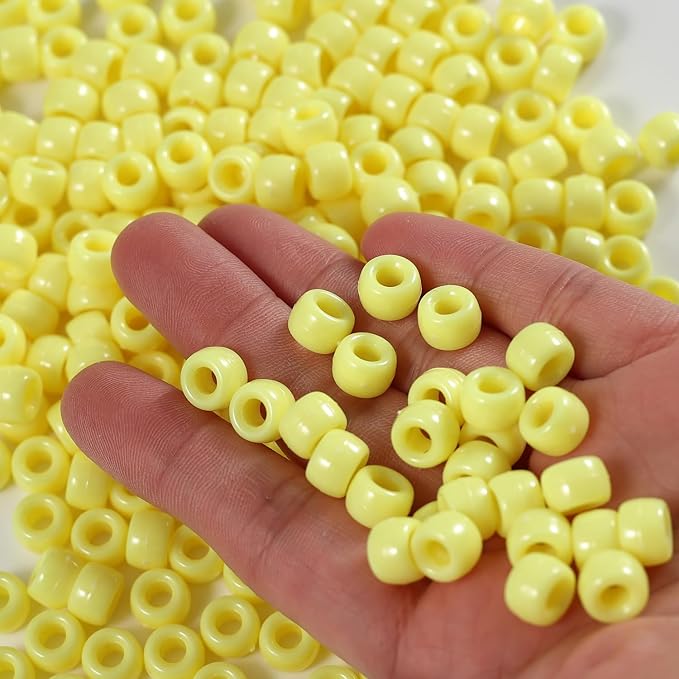 Gxueshan 1000 Pcs Acrylic Pony Beads 6x9mm Bulk - Image 3