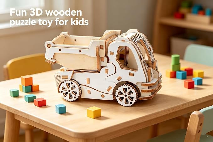 Wooden 3D Puzzle, Creative DIY Model Building Kit - Image 7