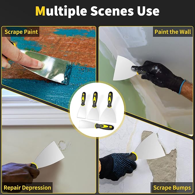 Putty Knife, Stainless Steel Paint Scraper, Taping Knife Tool - Image 6