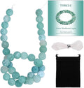 10mm Matte Green Weathered Agate Bead, 15-Inch Matte Round Loose Stone Beads by THRELE