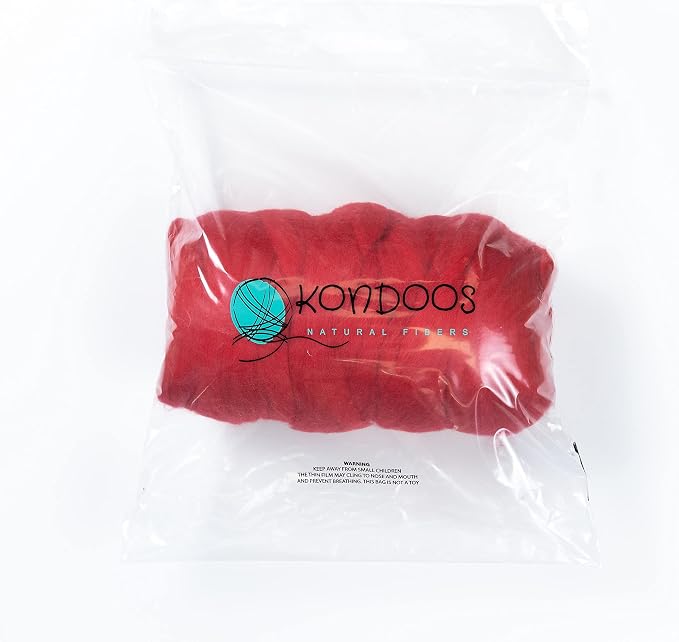 Colored Natural Wool roving, 1 lb. Best Wool - Image 4