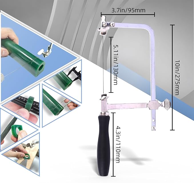 Jewelers Wax Ring Carving Tool Kit Jewelry Ring Wax Tube Molds Making Lost Wax Casting Kit Wax Ring Saw with Blades Wax Ring Sizer Jewelers Wax File Bench Pin