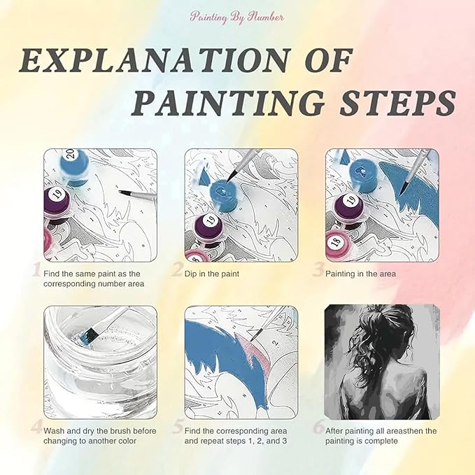 Easy Paint by Numbers Kit for Adults Beginner, People Adult Paint by Number - Image 7