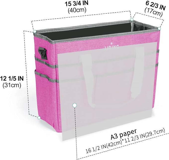 JJRING Craft Organizer Tote Bag, Large Art Storage Caddy - Image 3