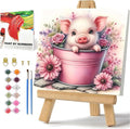 hkejoi Pig Paint by Numbers Kit by hkejoi