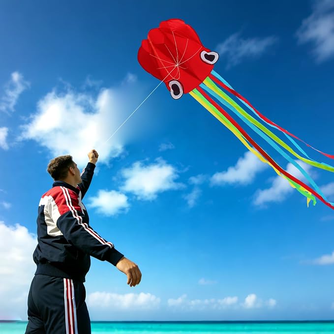 Xida Octopus Kite for Kids Ages 4-8, Professional Kites for Beginners and Adults - Image 4