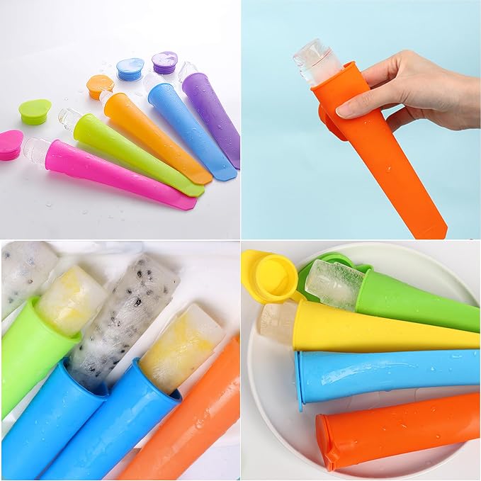 8 PCS Popsicles Molds, Reusable Multi Colors Popsicle Maker - Image 3
