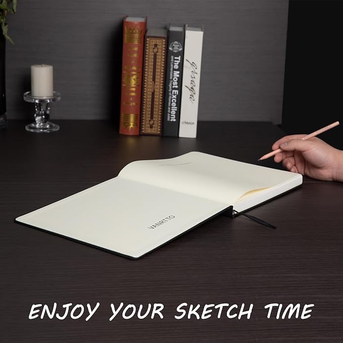Vanrtto Hardcover Square Sketch Book, Mixed Media Sketchbook 8x8 in 2 Pack | - Image 7