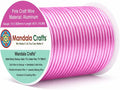 Mandala Crafts 13 Gauge Pink Anodized Aluminum Craft Wire, 60 FT | Colored by MandalaCrafts