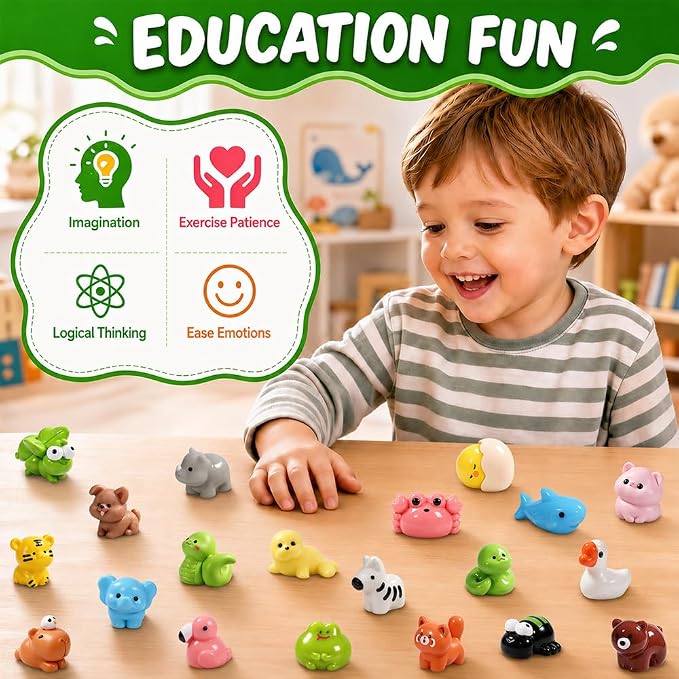 DIYDEC 85pcs Mini Resin Animal, Miniature Figures to Hide Little Tiny Resin - Image 5