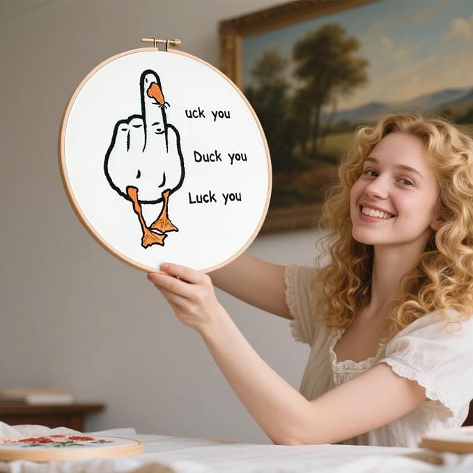 Middle Finger Duck Embroidery Kits - Image 4