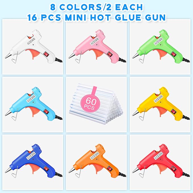 Zhengmy 16 Pcs Mini Hot Glue Gun - Image 5