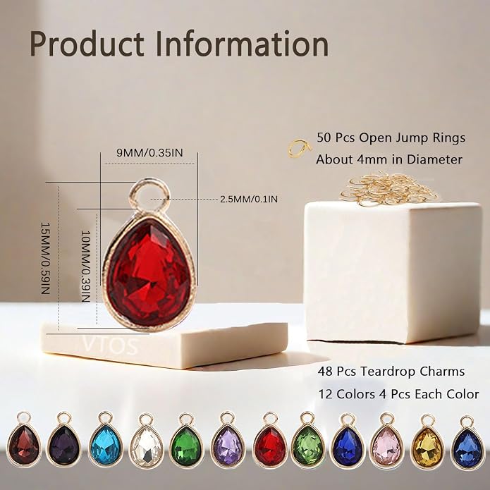 Glass Rhinestone Charms - Image 2
