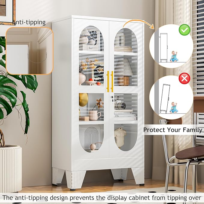 47"H Metal Display Cabinet - Image 7