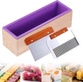 Ogrmar Silicone Soap Molds Kit-42 oz Wooden Silicone Rectangular Mold by Ogrmar