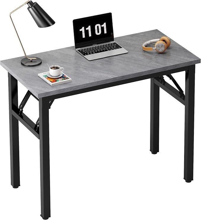 Need Small Folding Computer Desk, 31.5 Inch Writing Table, Sturdy Foldable Desk by Need