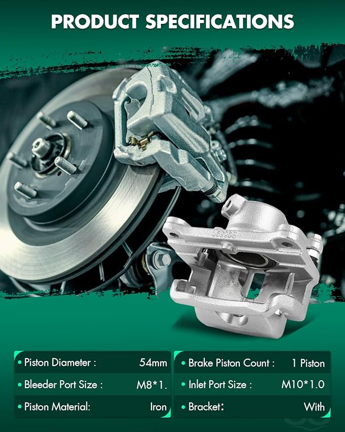 SCITOO 19B3316 Front Right Disc Brake Caliper w/Bracket Fit For Mazda For MX-5 2006-2015,For Mazda For MX-5 Miata 2006-2015, Single Piston