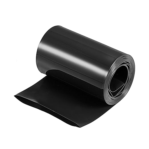MECCANIXITY Battery Wrap PVC Heat Shrink Tubing 55mm Dia 85mm Flat 10 Feet(3meters) Black Good Insulation for Battery Pack
