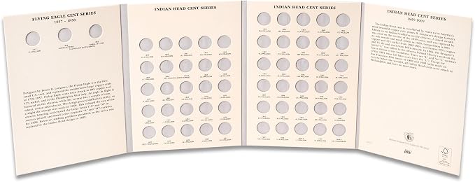 Littleton Coin Company 1857-1909 Flying Eagle Cents & Indian Head Cents Folder - Image 3