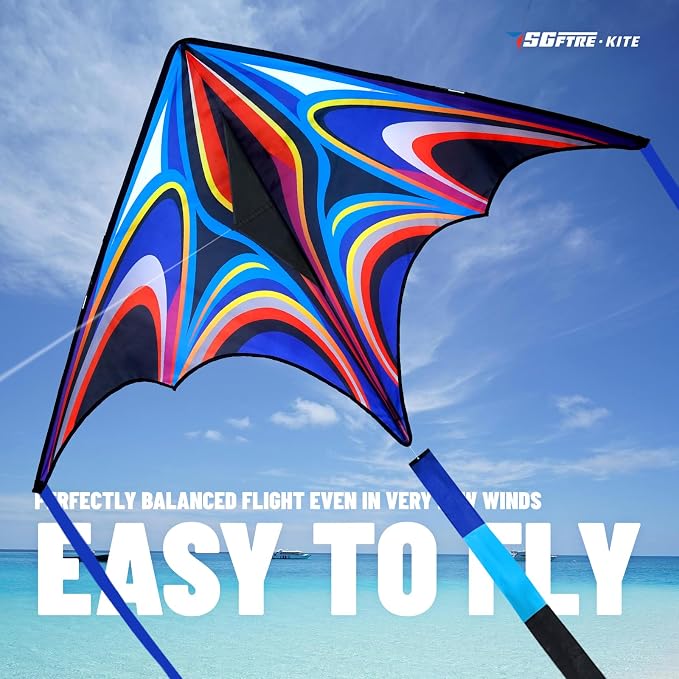 Kite, Large Delta Kites for Kids and Adults, Durable Multifunctional Beach Kite - Image 5