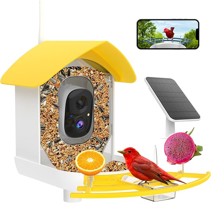 Smart Bird Feeder with Camera, Birds AI Identify, Motion Detection with by SecurityCameraBirdFeederCamera