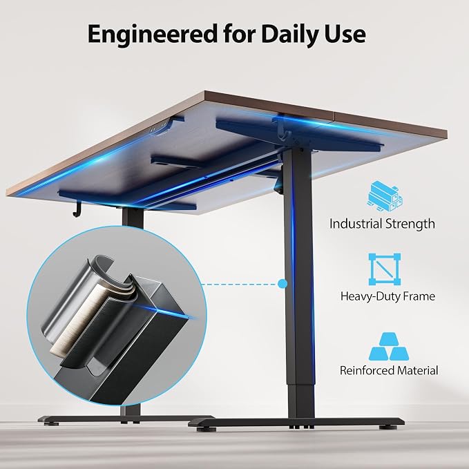 Agilestic Electric Standing Desk, 48 x 28 Inches Height Adjustable Desk - Image 5