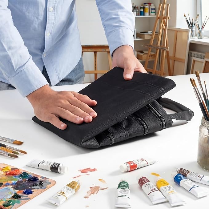 JusArt Art Portfolio Bag, 18x24 Foldable Light Weight Portfolio Folder Case - Image 3