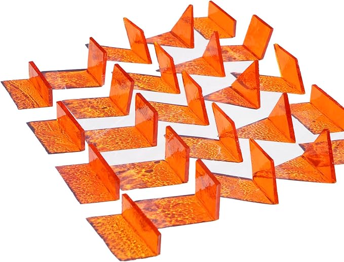 Textured Stained Glass Pieces, 200G Vibrant 4 Shapes Mosaic Tiles by Unknown