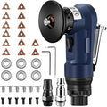 2 in 1 Pneumatic Chamfering Tool- Mini Air Chamfer Tool with Multi-Angle Chamfering Kit,45 Arc Corner Deburring Beveling Chamfer Machine for Metal, Acrylic,Woodworking (Blue)