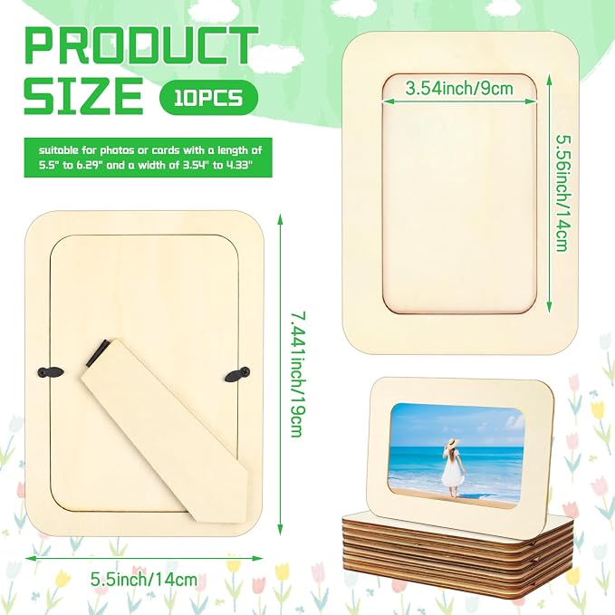 VOKOY 10 Pack Wooden Picture Frames - Image 2