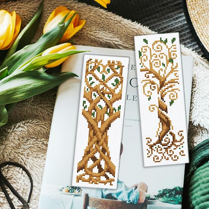ORIGACH 6 Set Tree of Life Cross Stitch Bookmark Kit - Image 5