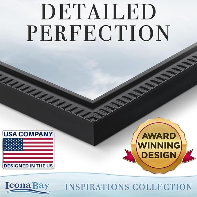 Icona Bay 8x10 Picture Frames, Beautifully Detailed Molding, Contemporary - Image 2